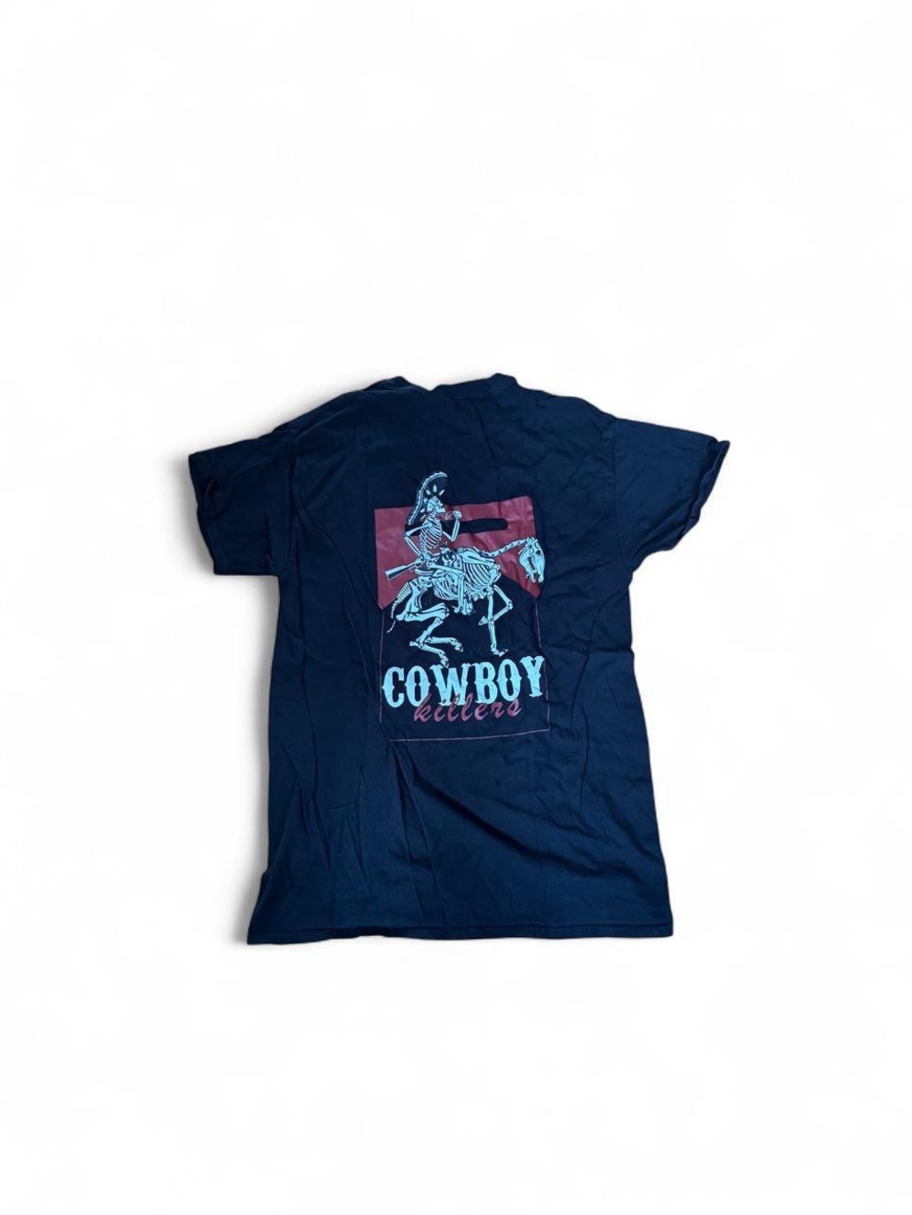 Marlboro Black Short-Sleeve Skeleton Cowboy Graphic Tee